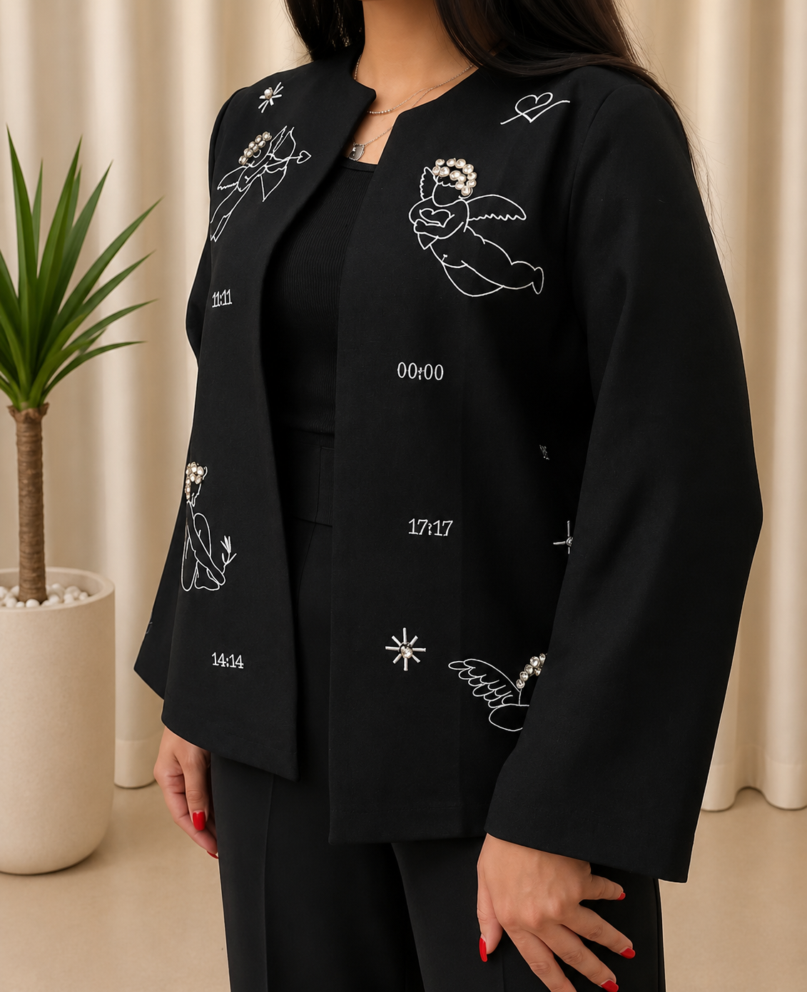 کت کوتاه زنانه جواهردوزی مینی آنجل